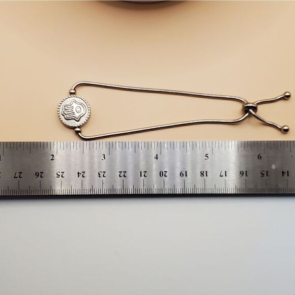 Titanium Silver Tennis Bracelet - Open Palm Friendship - Women's Jewelry - Picture 4 of 4